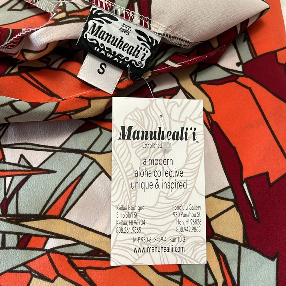 NWT Manuhealii Alina Dress Pū Lāʻī Lehua Blossoms S - Picture 5 of 7